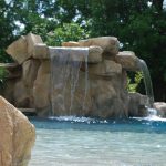 Rock waterfall and grotto