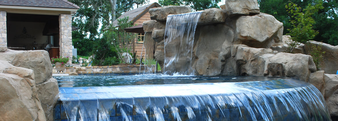 Custom Swimming Pool and Spa Water Features