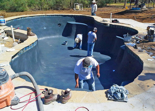 Pool Repair in progress